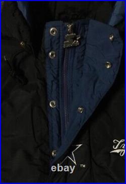 Vtg 90s Starter Dallas Cowboys 1/2 Zip Spellout Puffer Jacket XL Quilt Lined 80s