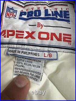 Vtg APEX Authentic DALLAS COWBOYS Pro Line JACKET Mens Large NFL Coat No hood