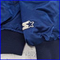 Vtg Authentic NFL Dallas Cowboys Satin Pro Line Starter Jacket USA Large Size XL