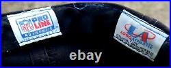Vtg DALLAS COWBOYS Black & Blue SHARKTOOTH HAT, Fitted Cap 7 1/4 Logo Athletic