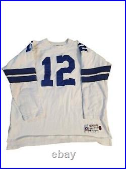 Vtg Dallas Cowboys 1960 1972 NFL Champ Throwback Football champion jersey #12 XL