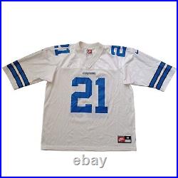 Vtg Dallas Cowboys Deion Sanders #21 Jersey 40 Medium White NFL Football Nike Vtg Dallas Cowboys Deion Sanders #21 Jersey 40 Medium White NFL Football Nike