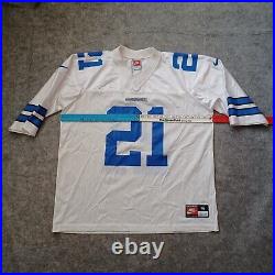 Vtg Dallas Cowboys Deion Sanders #21 Jersey 40 Medium White NFL Football Nike Vtg Dallas Cowboys Deion Sanders #21 Jersey 40 Medium White NFL Football Nike