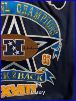 Vtg Dallas Cowboys Jeff Hamilton Back 2 Back Superbowl Champions Jacket Size M