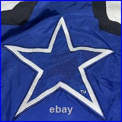 Vtg Dallas Cowboys Mens L Pro Line Apex One NFL Hooded Jacket