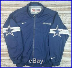 Vtg Dallas Cowboys Nike Proline Mens XXL Full Zip Track Jacket Embroidered -USA