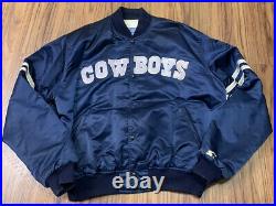 Vtg Dallas Cowboys Starter Jacket Mens XXL 2xl Quilted Satin NFL Football