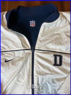 Vtg Nike Dallas Cowboys Reversible Fleece Bomber Jacket XL