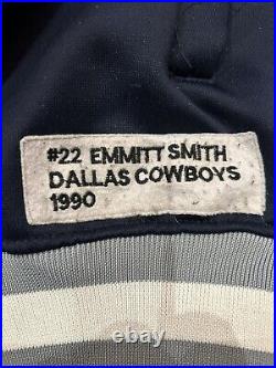 Vtg Rare Emmitt Smith Mitchell & Ness Jersey Hoodie Zipup Size 56 Dallas Cowboys