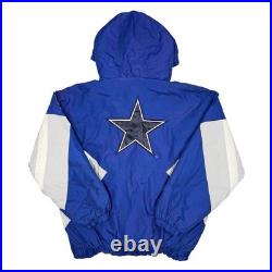 Vtg Rare NFL Dallas Cowboys Blue Starter Puffer Jacket Mens XL