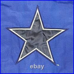 Vtg Rare NFL Dallas Cowboys Blue Starter Puffer Jacket Mens XL