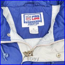 Vtg Rare NFL Dallas Cowboys Blue Starter Puffer Jacket Mens XL