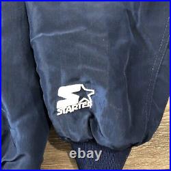Vtg STARTER PRO LINE NFL Dallas Cowboys Spellout Satin Bomber Jacket Men's Sz XL Vtg STARTER PRO LINE NFL Dallas Cowboys Spellout Satin Bomber Jacket Men's Sz XL
