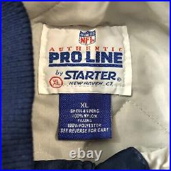 Vtg STARTER PRO LINE NFL Dallas Cowboys Spellout Satin Bomber Jacket Men's Sz XL Vtg STARTER PRO LINE NFL Dallas Cowboys Spellout Satin Bomber Jacket Men's Sz XL