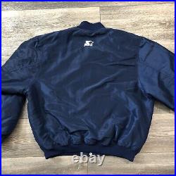 Vtg STARTER PRO LINE NFL Dallas Cowboys Spellout Satin Bomber Jacket Men's Sz XL Vtg STARTER PRO LINE NFL Dallas Cowboys Spellout Satin Bomber Jacket Men's Sz XL