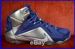 WORN ONCE Nike LeBron 12 XII What If Dallas Cowboys Royal 684593-410 Size 9.5
