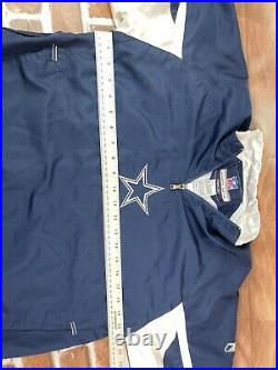 Women's NFL Dallas Cowboys pullover windbreaker jacket size large 14 16 reebok
