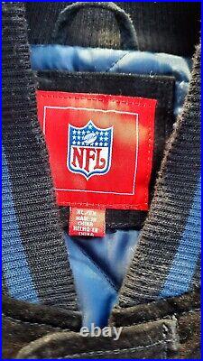 XL Vintage Dallas Cowboys Logo Athletic Full Zip Puffer Jacket Button Varsity
